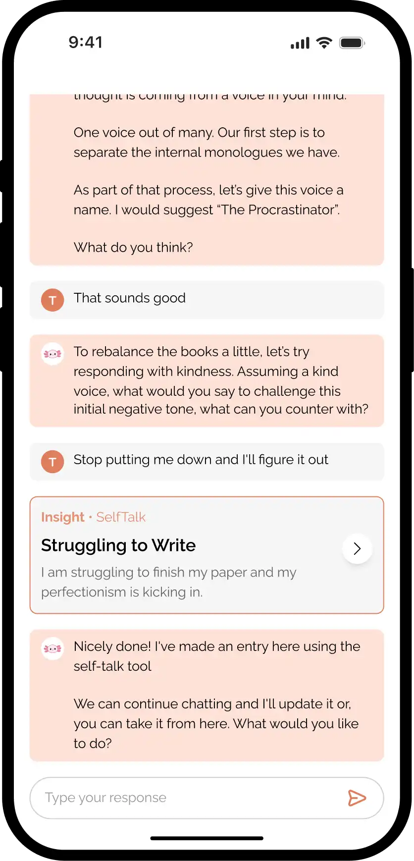 Enhanced negative thought pattern exercise in MentalKit